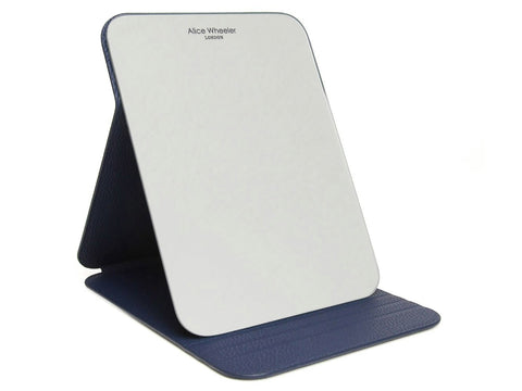 Alice Wheeler Navy Folding Travel Mirror
