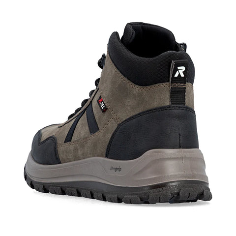 Rieker B8120-25 Brown Mens Water Resistant Casual Comfort Ankle Boots