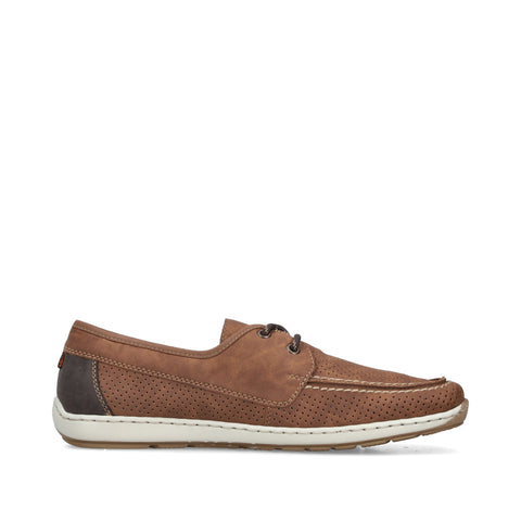 Rieker 08816-24 Mens Brown Casual Comfort Lace Up Boat Deck Shoes