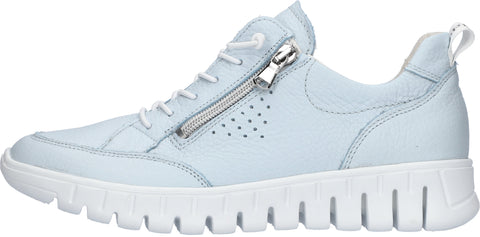 Waldlaufer 916003 169 267 H-Birdy Hoxy Sky Womens H Fitting Elastic Lace and Zip Fastening Trainers