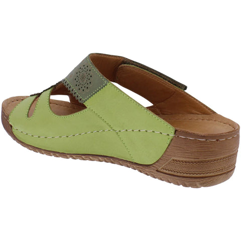 Adesso Cotton Thai Jungle Womens Leather Sandals Mules