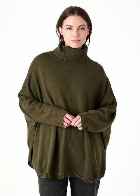 Dreams AA0167 Forest Cashmere Like Mini Cable Roll Neck Jumper