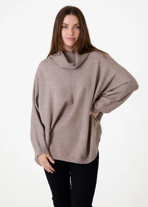 Dreams AA0167 Mink Cashmere Like Mini Cable Roll Neck Jumper
