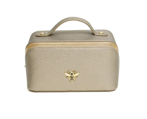 Alice Wheeler Mini Train Case Bronze