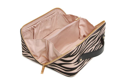 Alice Wheeler Train Case Zebra Print AW0332