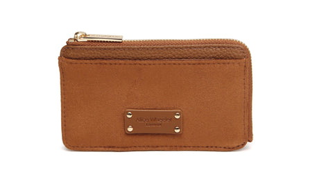 Alice Wheeler Suede Kensington Coin Purse Fudge