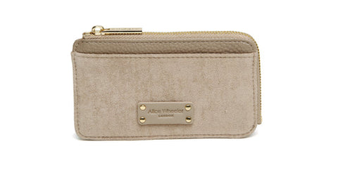Alice Wheeler Suede Kensington Coin Purse Mink