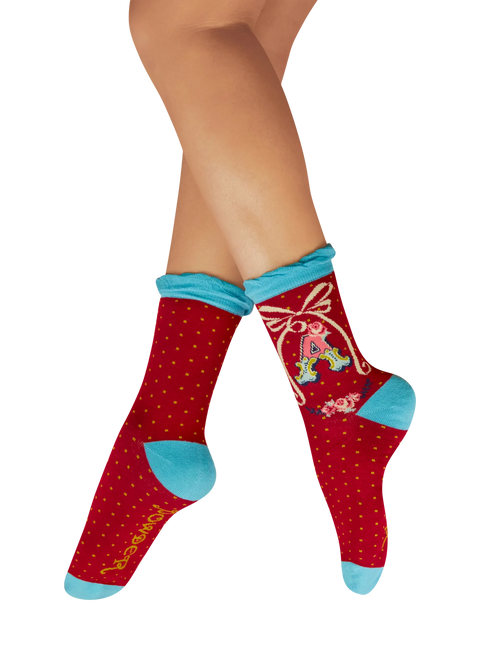 Powder Alphabet Socks