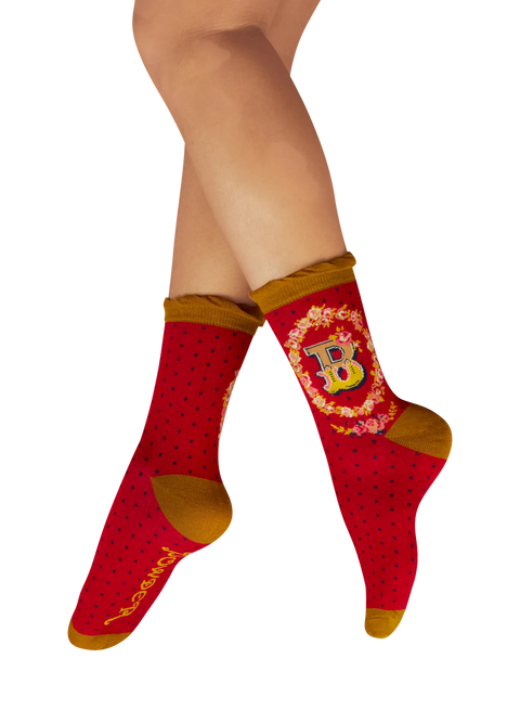 Powder Alphabet Socks
