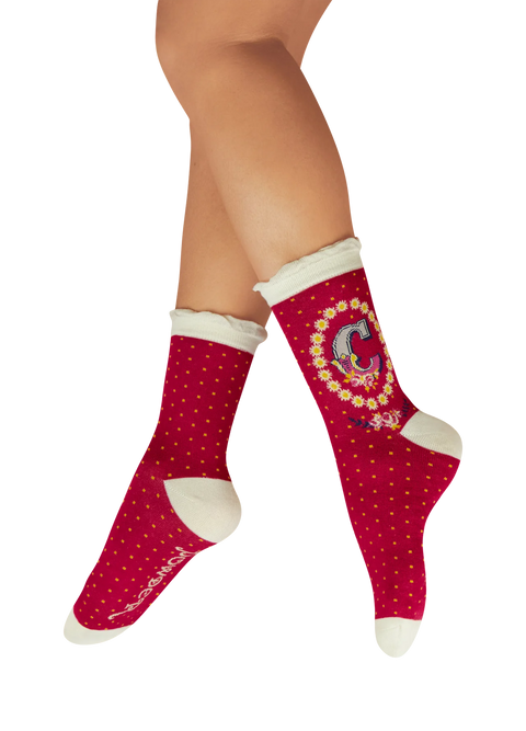 Powder Alphabet Socks