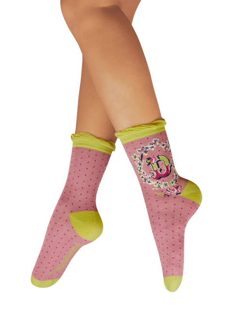 Powder Alphabet Socks