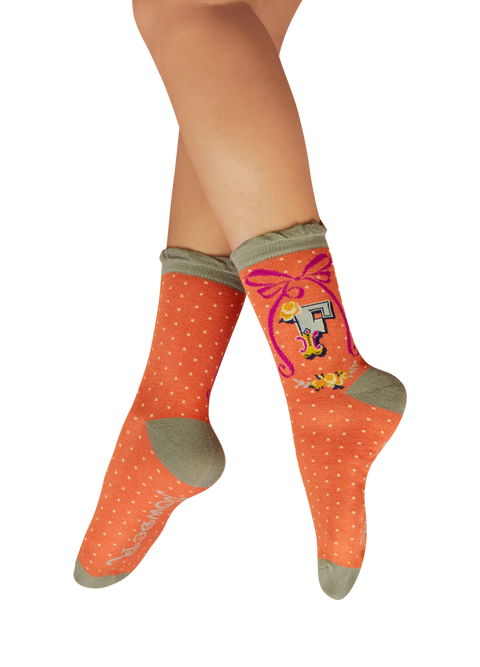 Powder Alphabet Socks
