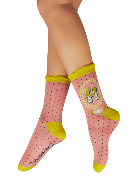 Powder Alphabet Socks