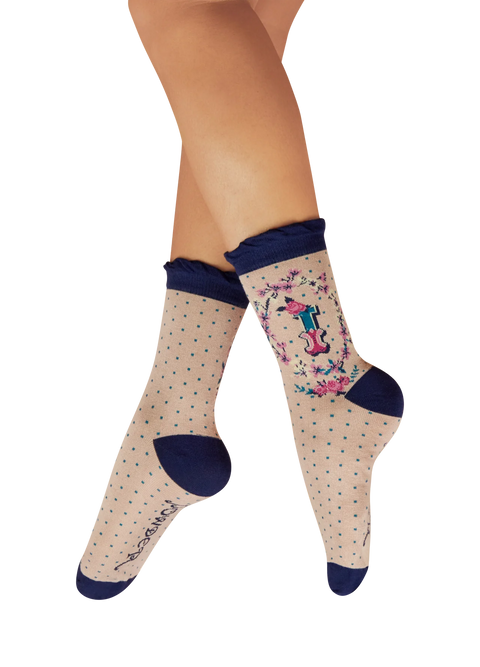 Powder Alphabet Socks