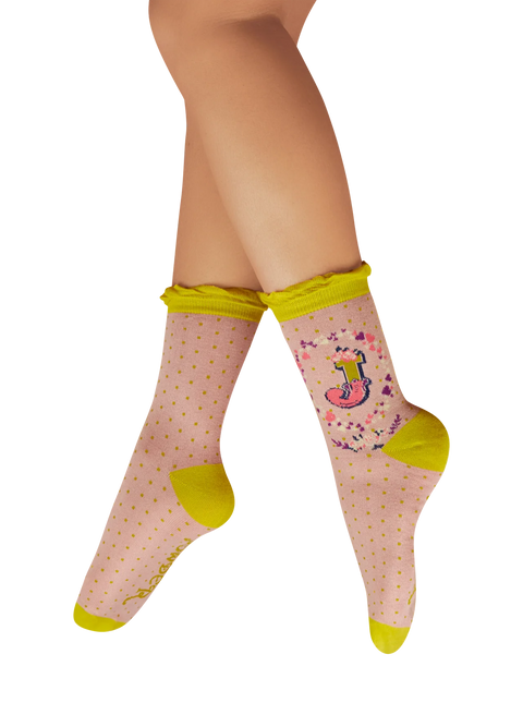 Powder Alphabet Socks