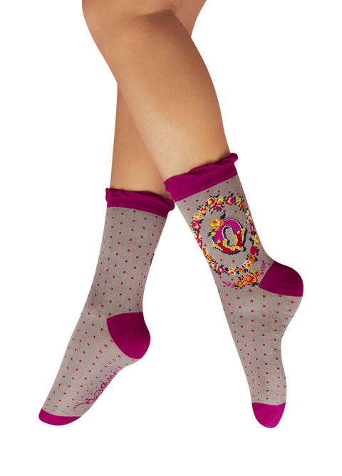 Powder Alphabet Socks