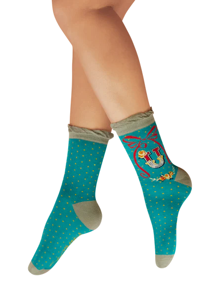 Powder Alphabet Socks