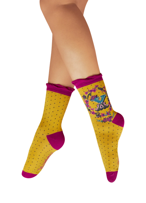Powder Alphabet Socks