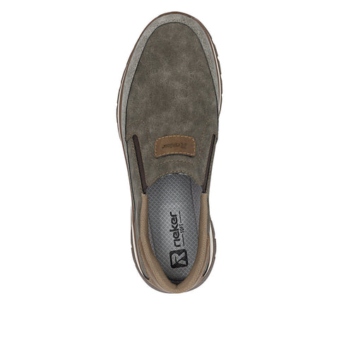 Rieker B9350-25 Brown Mens Casual Comfort Slip On Shoes