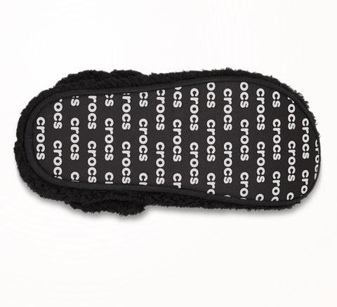 Crocs Unisex Black Classic Cozzzy Faux Fur Slippers
