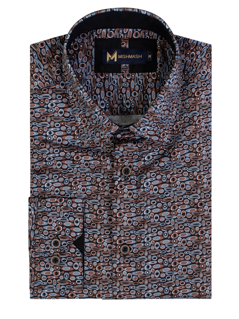Mish Mash 2308 Condor Black Multi Mens L/S Shirt
