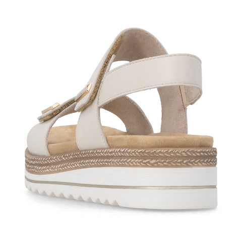 Remonte D0Q59-61 Porzellan Womens Touch Fastening Platform Sandals