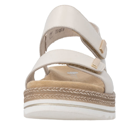 Remonte D0Q59-61 Porzellan Womens Touch Fastening Platform Sandals
