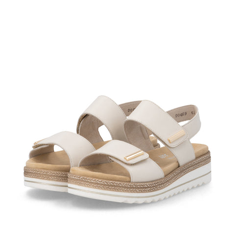 Remonte D0Q59-61 Porzellan Womens Touch Fastening Platform Sandals