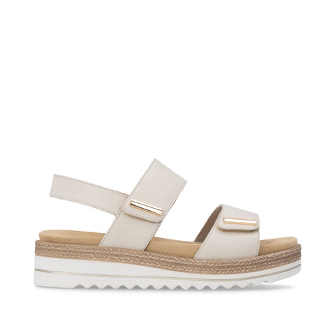 Remonte D0Q59-61 Porzellan Womens Touch Fastening Platform Sandals