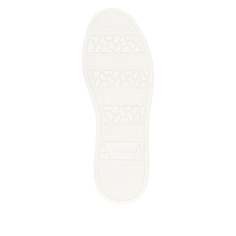 Remonte D2E00-80 White Combination Womens Casual Comfort Leather Zip & Lace Up Trainers