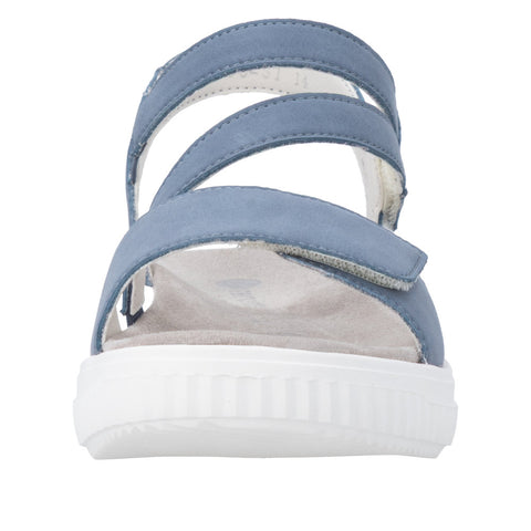 Remonte D3L51-14 Indigo Womens Touch Fastening Low Platform Sandals