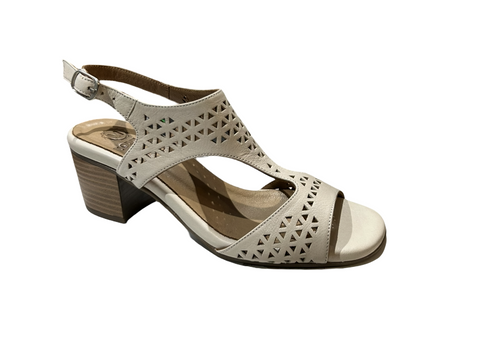 Modella Darsie Beige Womens Leather Heeled Sandals