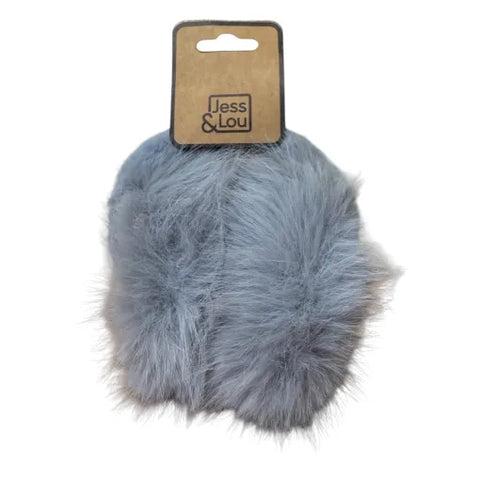 Jess And Lou Grey Unisex Fluffy Earmuffs