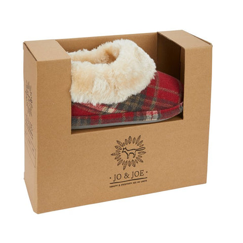 Jo & Joe Glenroyal Red Womens Comfort Bootie Slippers