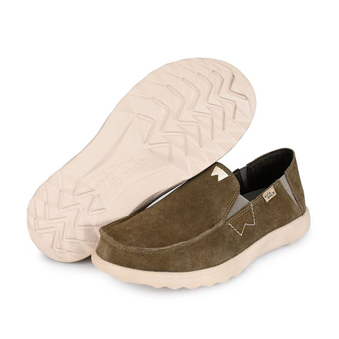 KickBack Couch 2.0 Khaki Suede Mens Lightweight Slip On Shoes
