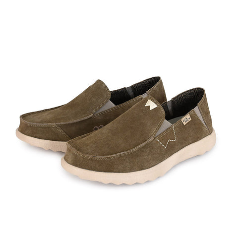 KickBack Couch 2.0 Khaki Suede Mens Lightweight Slip On Shoes