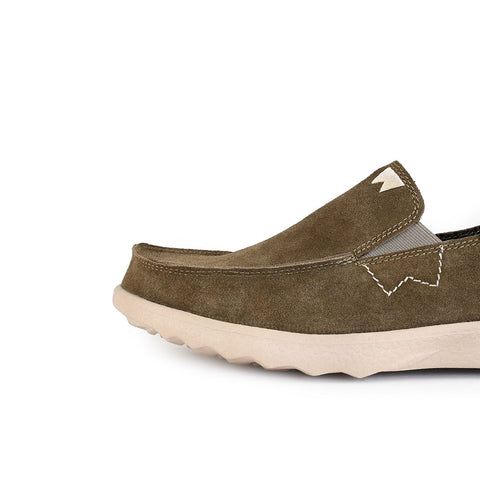 KickBack Couch 2.0 Khaki Suede Mens Lightweight Slip On Shoes