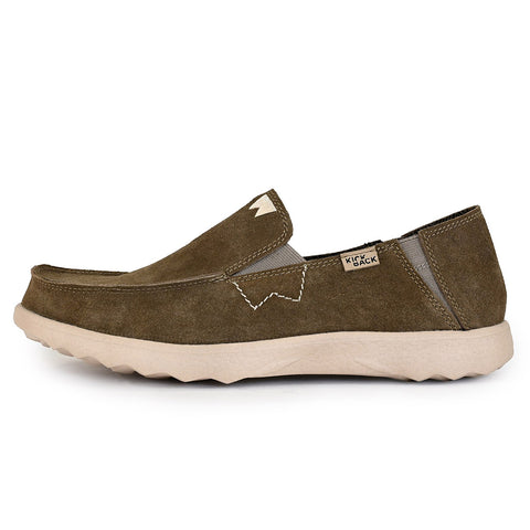 KickBack Couch 2.0 Khaki Suede Mens Lightweight Slip On Shoes