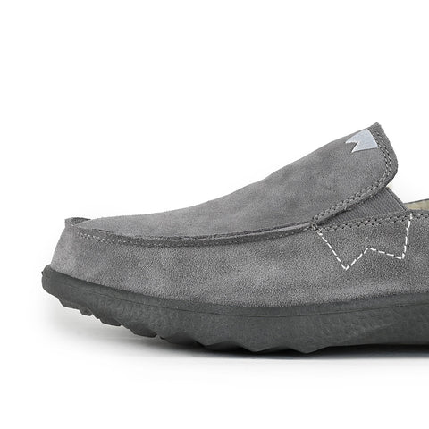 KickBack Couch Woolie 2.0 Charcoal Suede Woven Wool Mens Lightweight Slip On Shoes