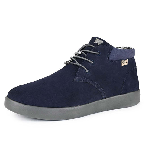 KickBack Gofer Suede Navy Mens Elastic Lace Slip On Boots