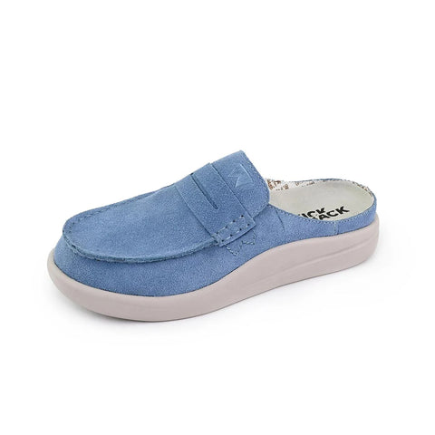 KickBack Frenchy Pale Blue Suede Womens Slip On Mules