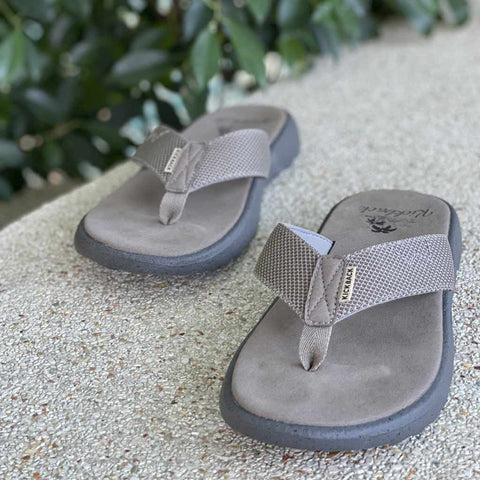 KickBack Koloa Brown Charcoal Mesh Womens Flip Flops