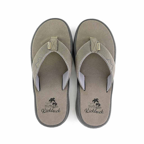 KickBack Koloa Brown Charcoal Mesh Womens Flip Flops