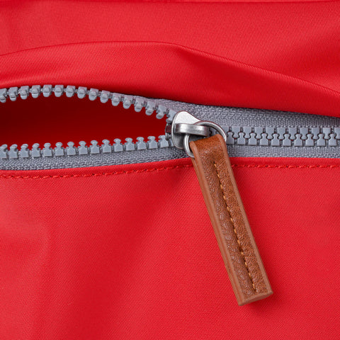 Roka Kennington B Medium Chilli Oil Recycled Canvas Cross Body Bag