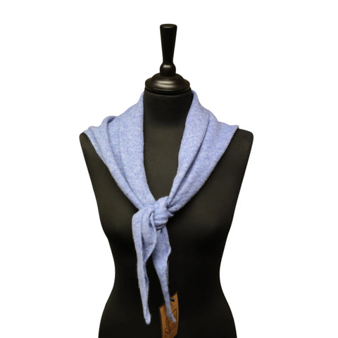 Jess and Lou Cornflower Midweight Cosy Knit Triangle Scarf