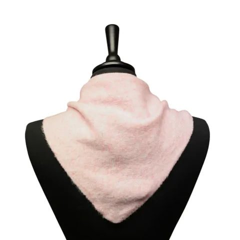 Jess and Lou Pink Midweight Cosy Knit Triangle Scarf