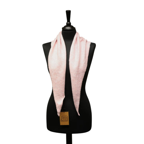 Jess and Lou Pink Midweight Cosy Knit Triangle Scarf