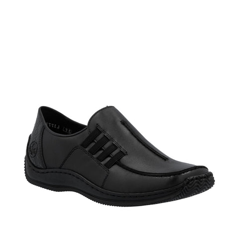 Rieker L1777-00 Schwarz Womens Casual Comfort Slip On Shoes