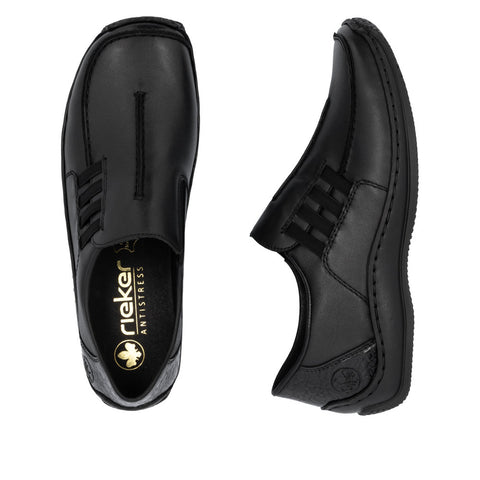 Rieker L1777-00 Schwarz Womens Casual Comfort Slip On Shoes