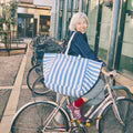 Roka Marylebone Tote Denim Stripe Cotton Canvas